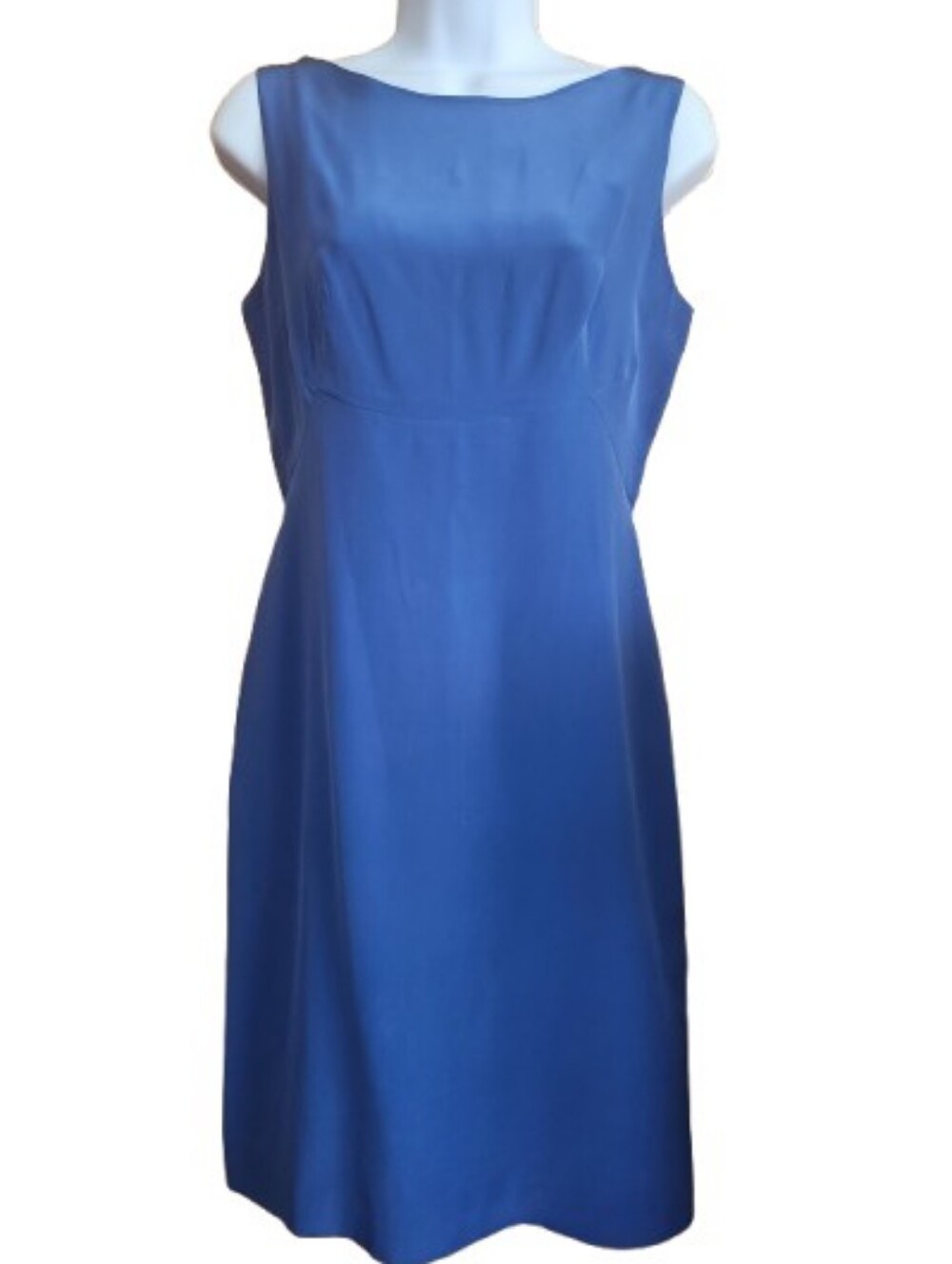 Clifford&Wills Silk Sleeveless Royal Blue Midi Dress Siу 4